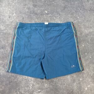 Vintage Quiksilver Swim Shorts Mens 36 Blue Green Board Mesh Lined Trunks 90s